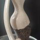 Vase Pichet "Forme Libre" Raku et Bois vermoulu (1960/70)