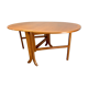 Vintage folding gateleg dining table teak