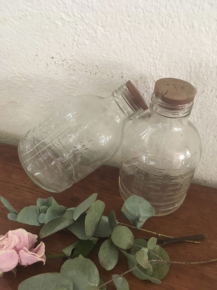 Two graduate former d apothecary bottles