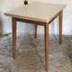 Kitchen table 1960's with extensions, formica and base wood compass