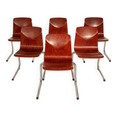 Set of 6 Vintage Thur Op Seat Chairs – Pagholz 1960s