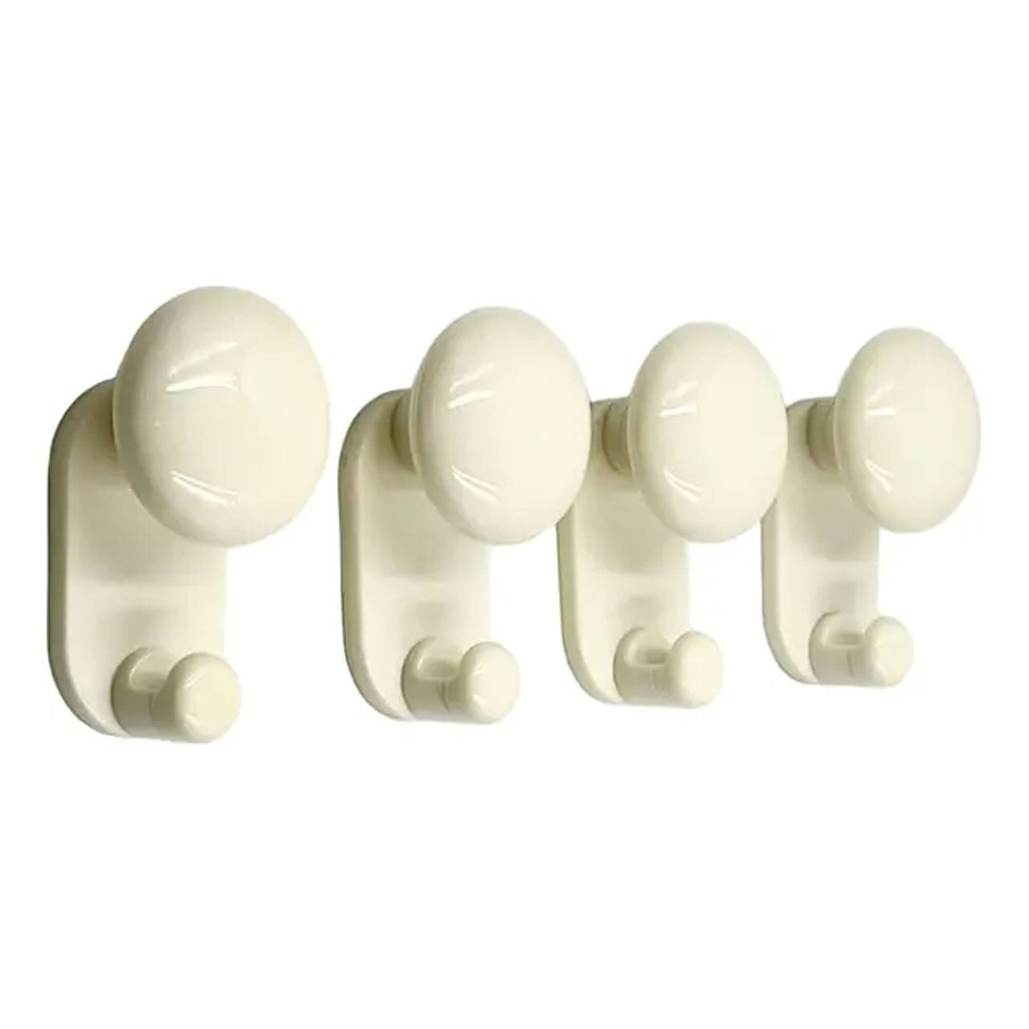 4 patères blanches modèle "NOS" de Carlo Bartoli pour Con & Con