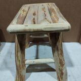 Small raw wood step stool
