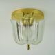 Limburg flush mount model a475 3031 flower-shaped glass shade and brass 70s