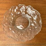 Vintage frosted glass bowl, 1970s.