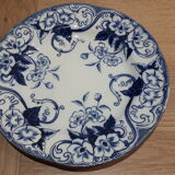 Flat plates and flat in CREIL Faïence and MONTEREAU model FLORA