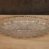 Plat compartimenté en verre ciselé