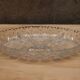 Compartmentalized dish in chiseled glass