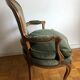 Fauteuil bergère vert style Louis XV