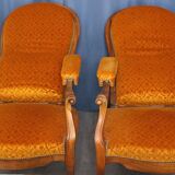 Pair of Voltaire rack and pinion armchairs