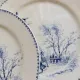 6 antique flat plates Creil and Montereau Téniers service