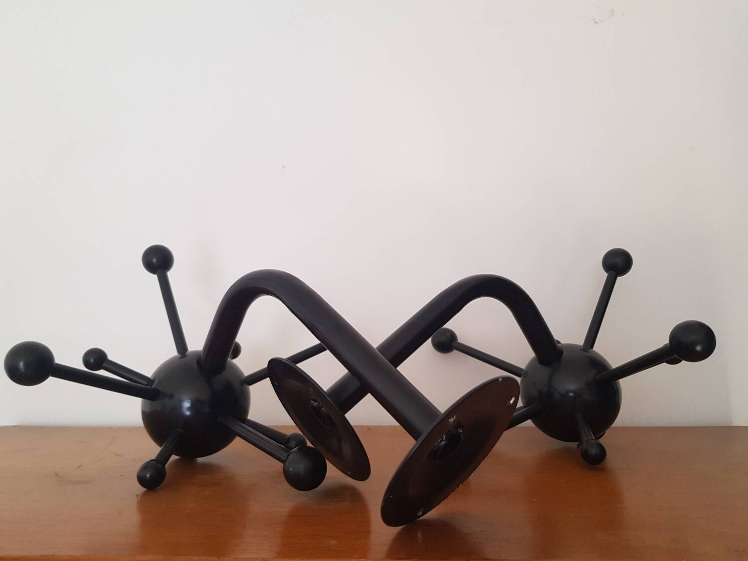 Set of 2 black Sputnik coat racks