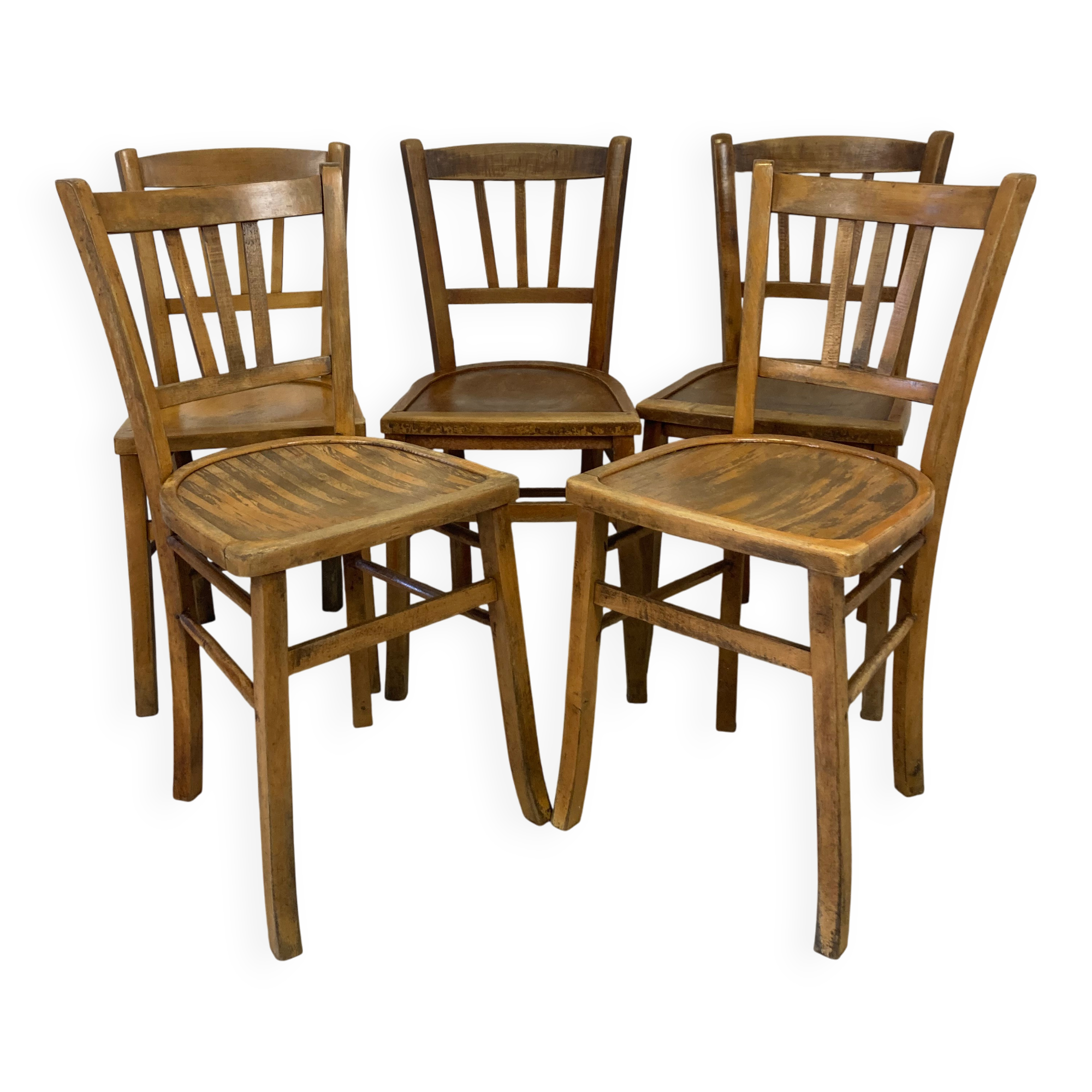 Chaises bistrot dépareillées x5