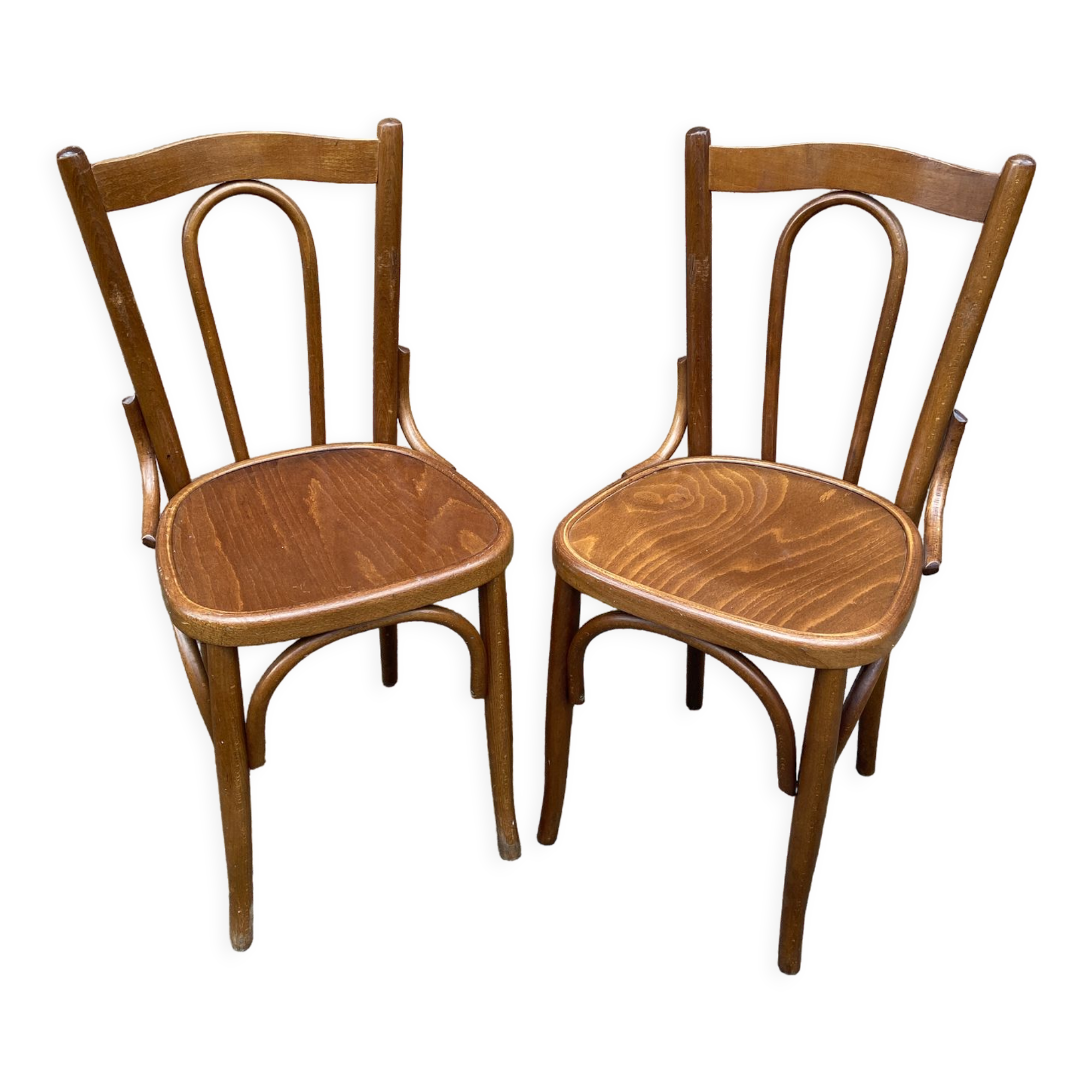 Pair of chairs bistrot bentwood vintage