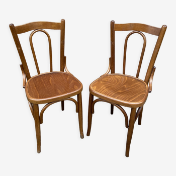 Pair of chairs bistrot bentwood vintage