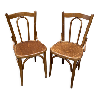 Pair of chairs bistrot bentwood vintage