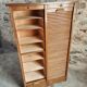 Antique filing cabinet with curtains – 1920s/30s – Beech