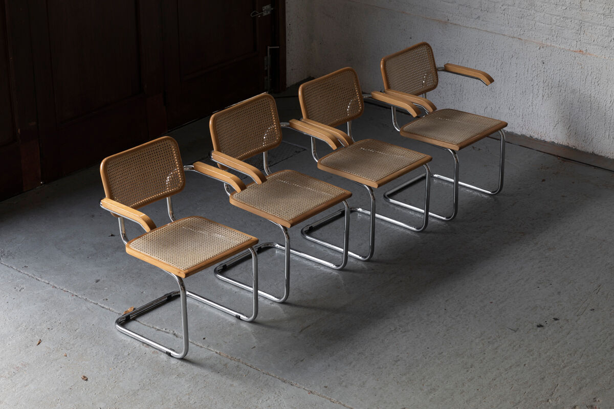 Set of 4 ‘Cesca’ dining chairs Marcel Breuer, Italy, 1970’s