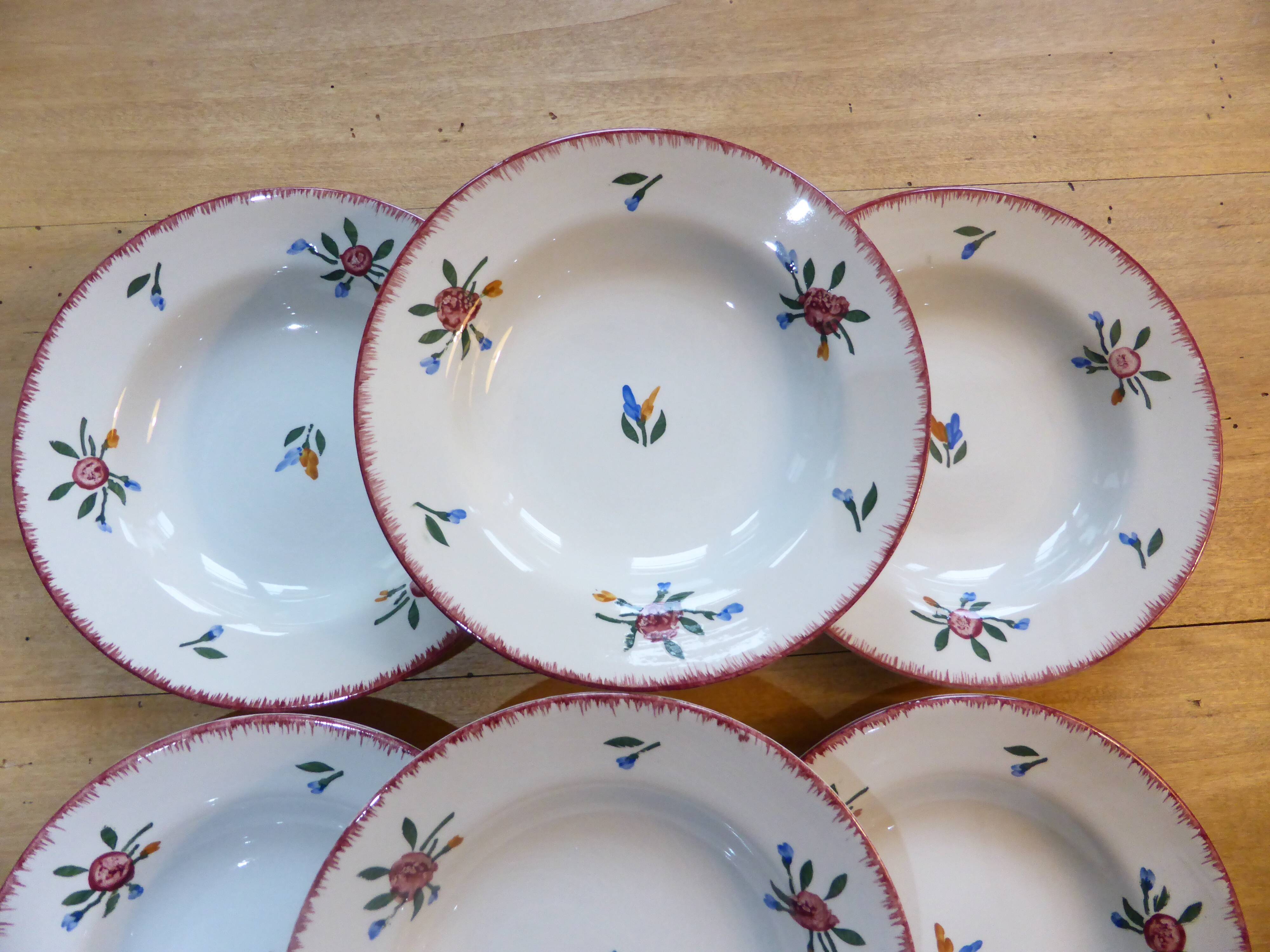 6 Hollow plates Digoin Sarreguemines model Didier