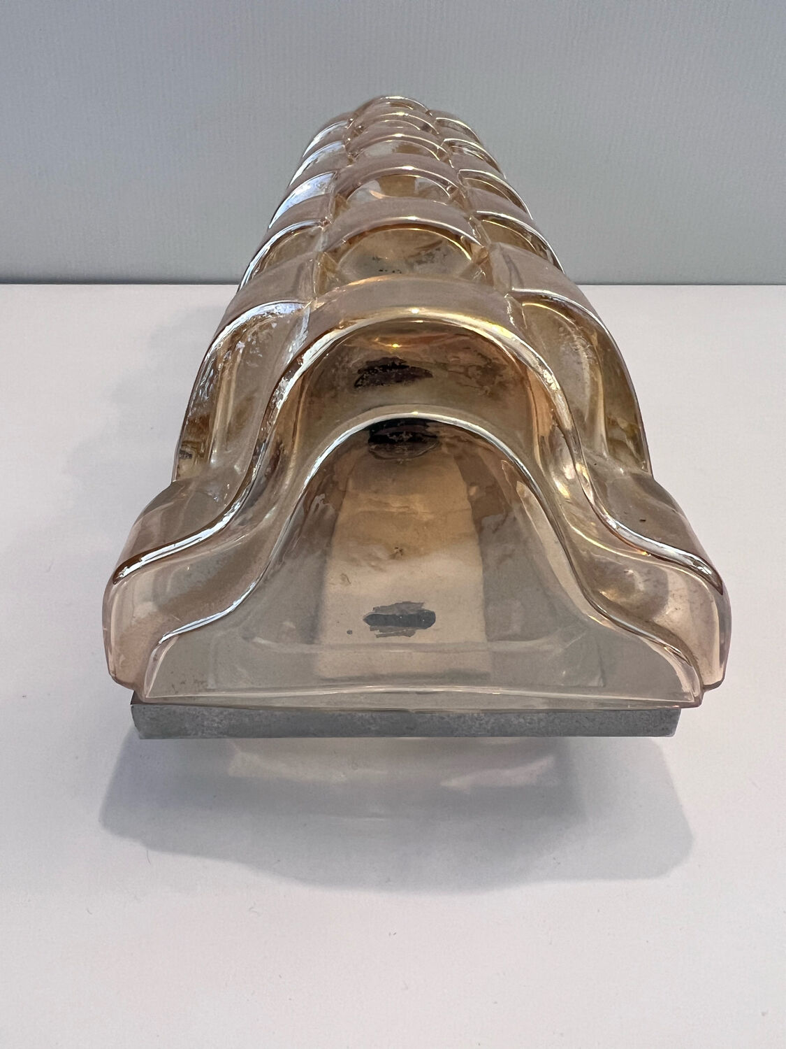 Wall lamp in amber glass 1970