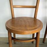 Set of 4 Baumann bistro chairs – model “Le Marais” – light wood