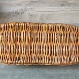 Vintage wicker bottle rack