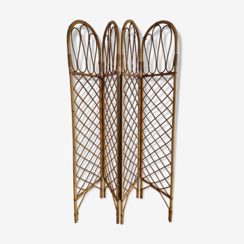 Vintage rattan screen