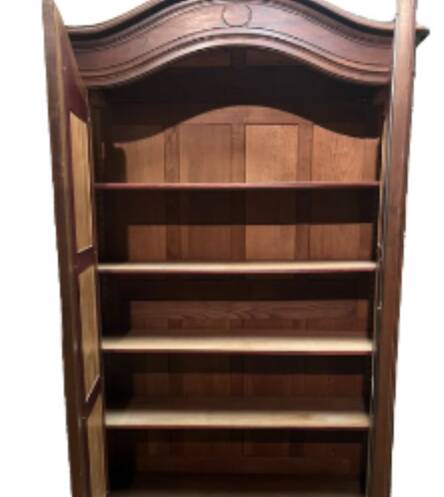 Antique wooden wardrobe, cupboard with mirrors