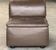 Vintage Scandinavian armchair in iridescent bronze leather, Ligne Roset chair.