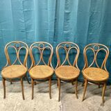 4 chaises thonet n 19 de bistrot bois courbé