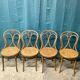 4 chaises thonet n 19 de bistrot bois courbé