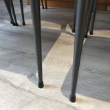6 chaises scolaire vintage pieds compas