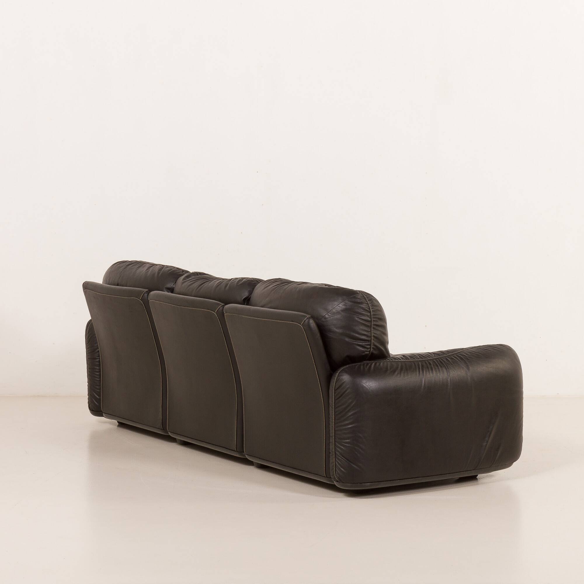 Vintage Piumotto Three-Seater Sofa by Arrigo Arrigoni for Busnelli, 1970s