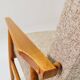 Fauteuil scandinave en tissu tressé beige