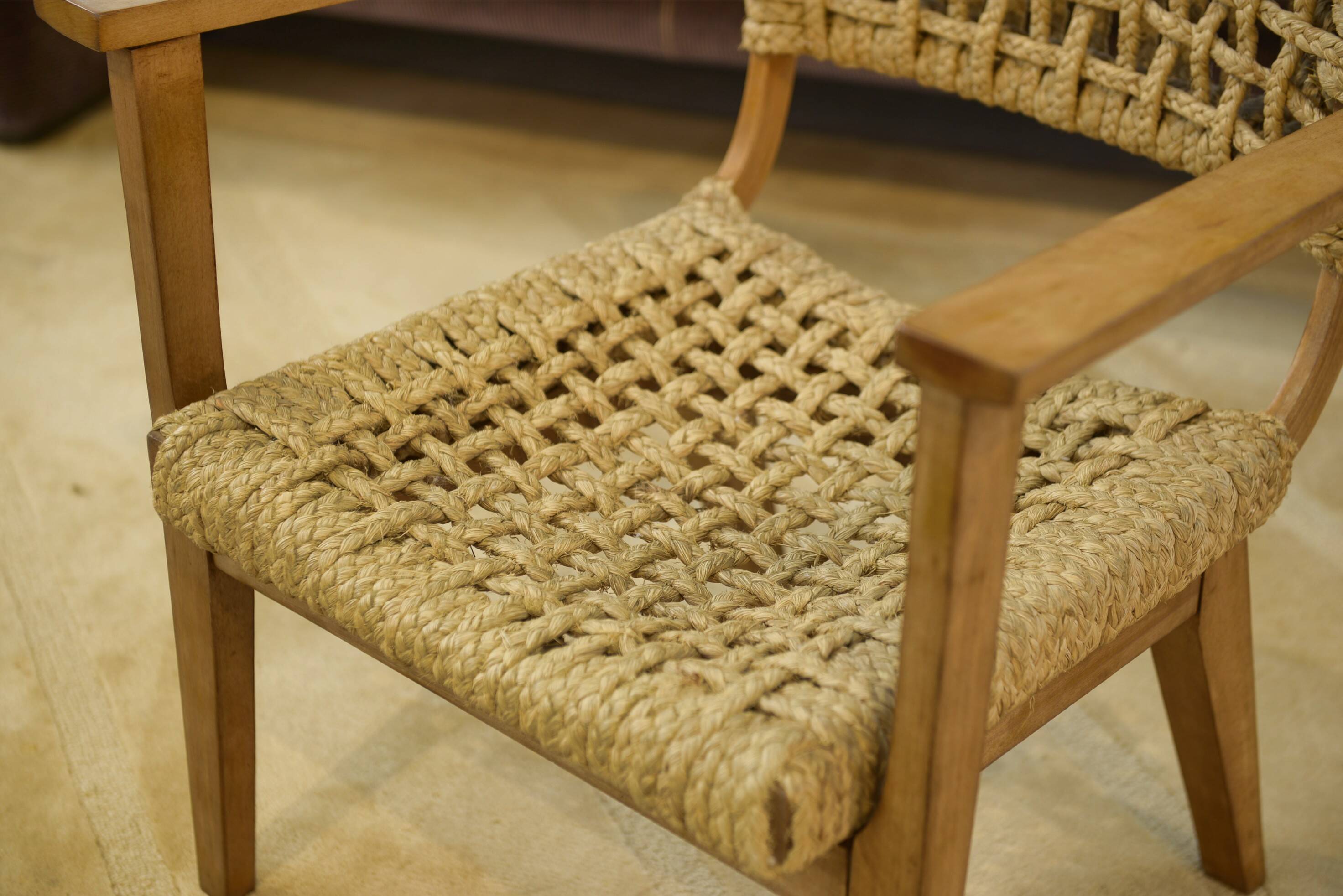 Armchair by Adrien Audoux and Frida Minet for Vibo Vesoul 1940s