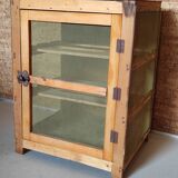 Small pantry cabinet in vintage wood mesh