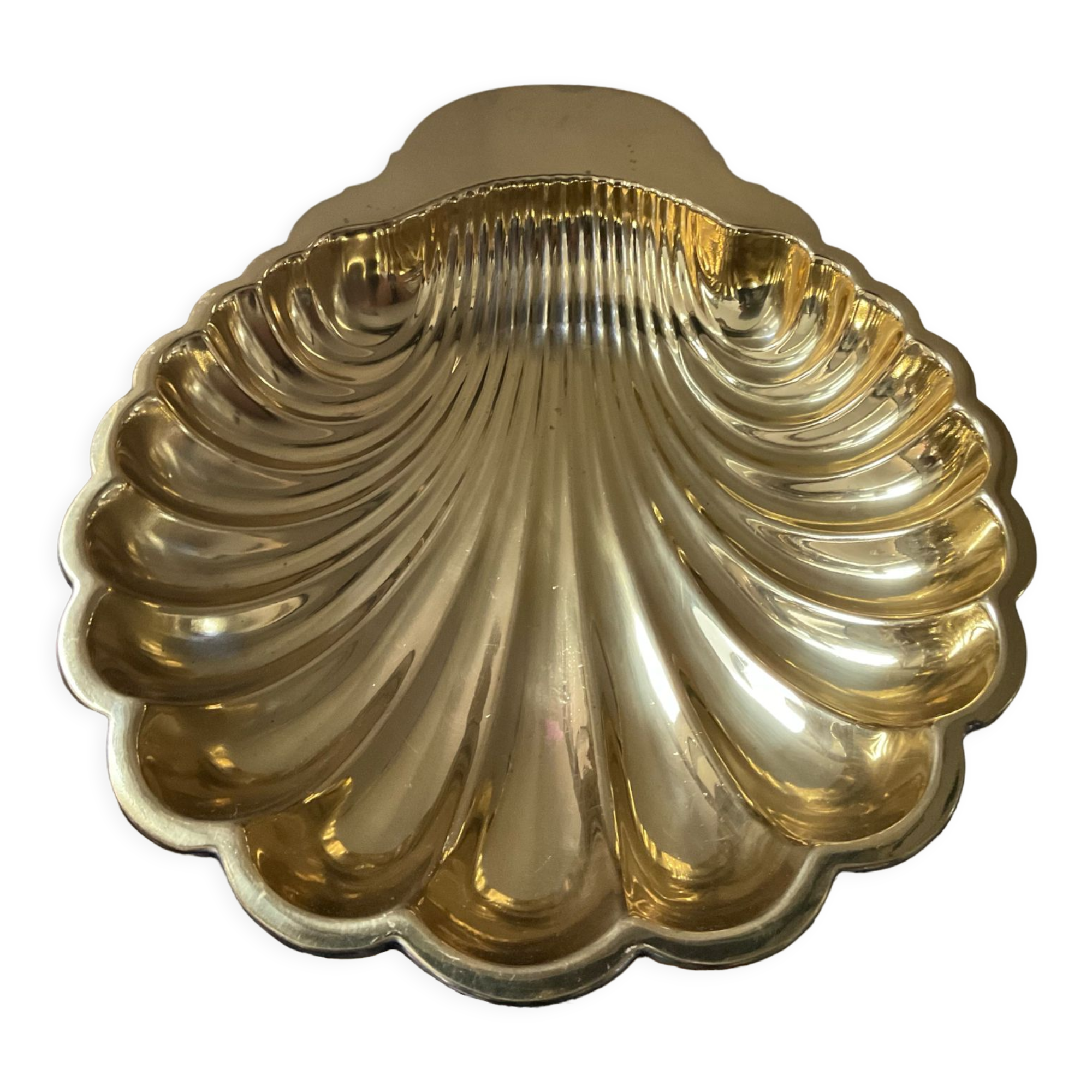 Empty pocket vintage Xxl shell gilded metal