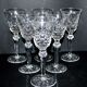 Series of 6 wine glasses in diamond cut crystal Lemberg or Saint-Louis 18cm