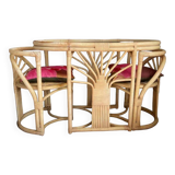 Vintage Tête à Tête table with built-in chairs
