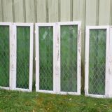 Suite of 8 windows with stained glass - 20th century
