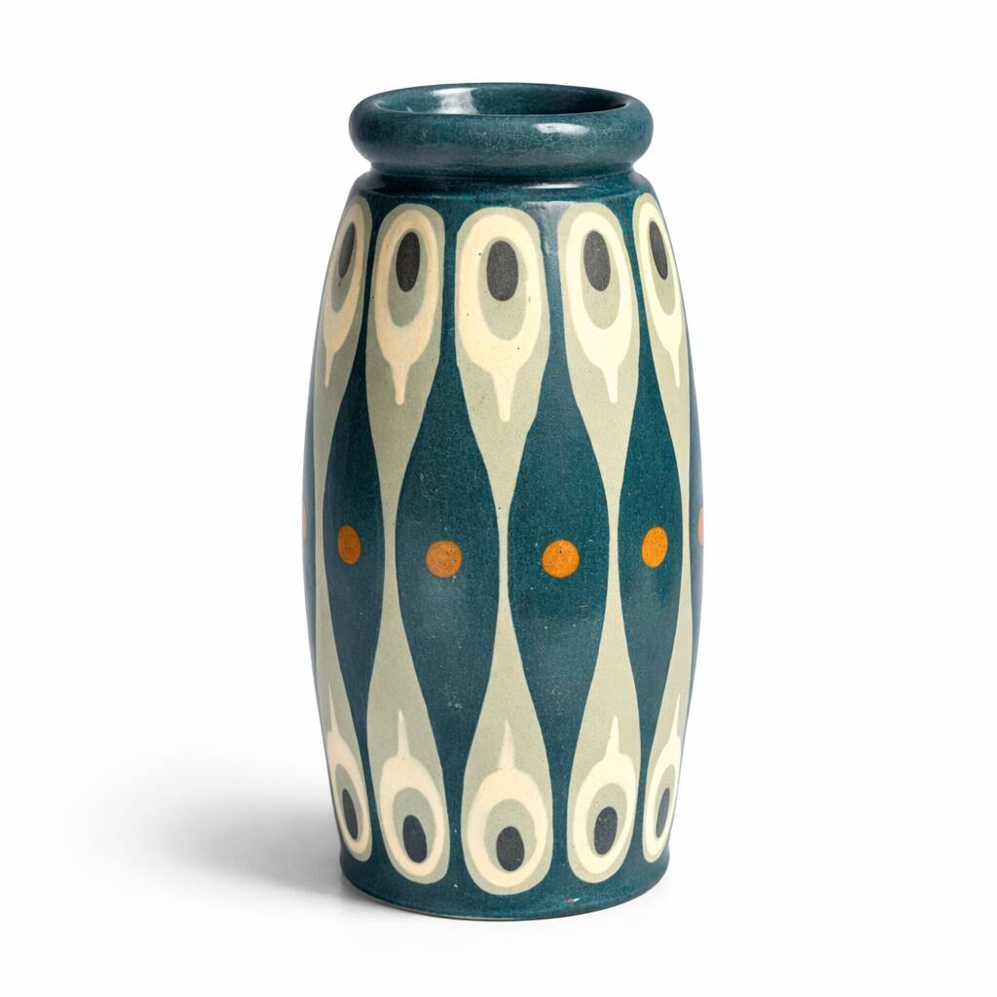 Vase Art Déco signé Léon Elchinger, Soufflenheim, années 1920