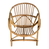 Vintage rattan children's armchair 1960s