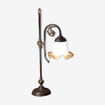 Lampe 1900 art nouveau laiton cuivre bronze art deco
