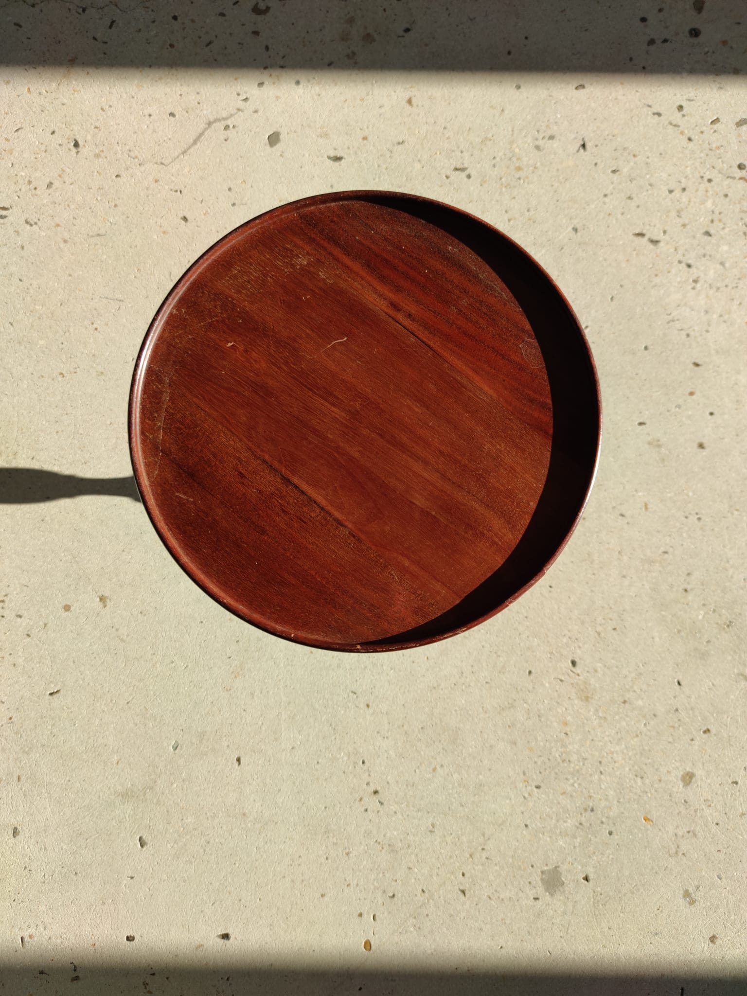 Mini harness or pedestal table in natural wood