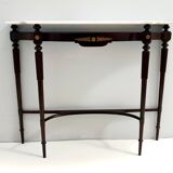 Ebonized Beech Console Table with Portuguese Pink Marble Top, Italy