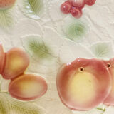 Presentation plate slurry salines bath pattern fruit- faience