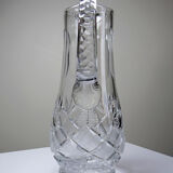 Large cut crystal water pitcher, European crystal makers 20th century