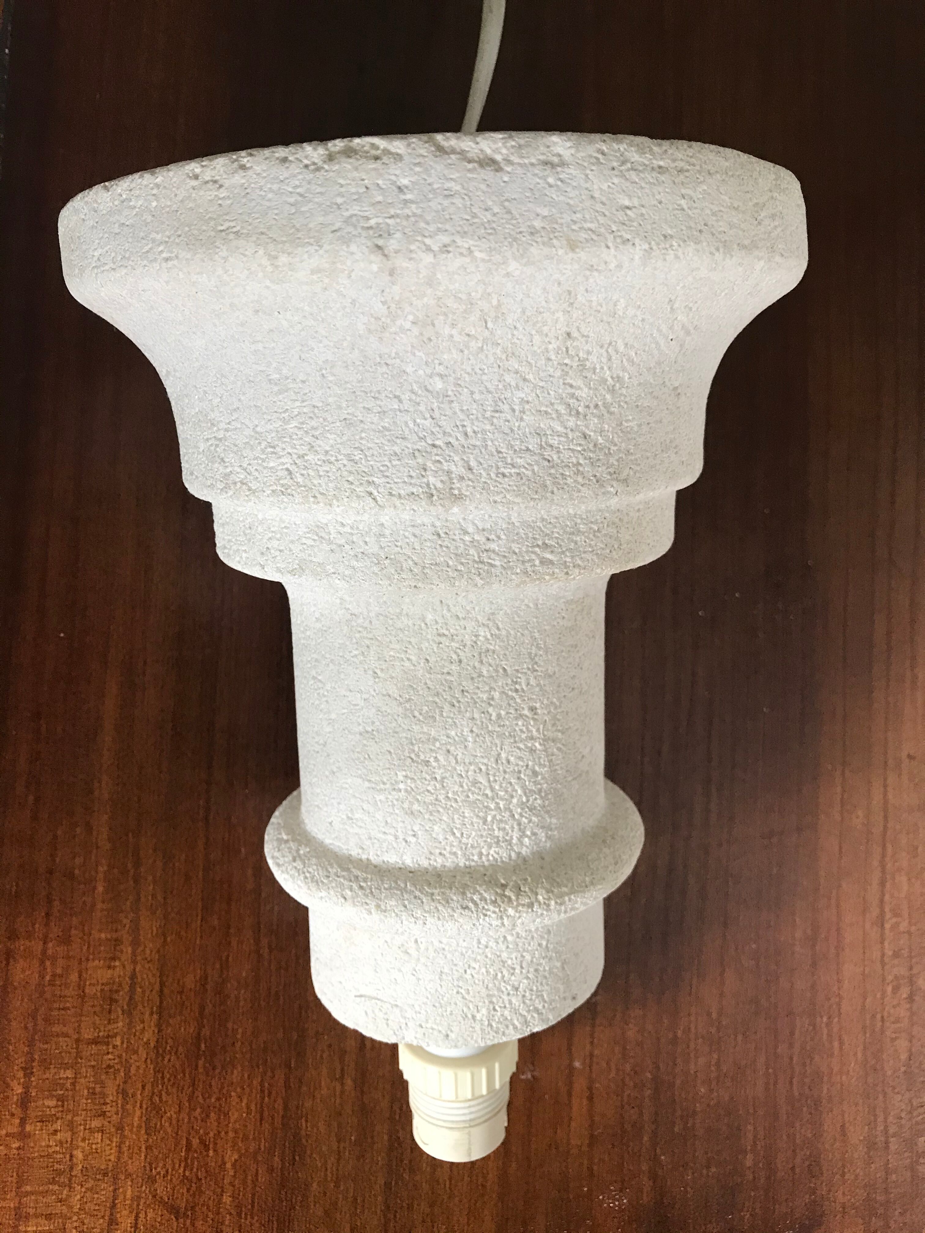 Carved stone lamp