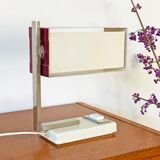 Mid century desk lamp with a rectangular shade