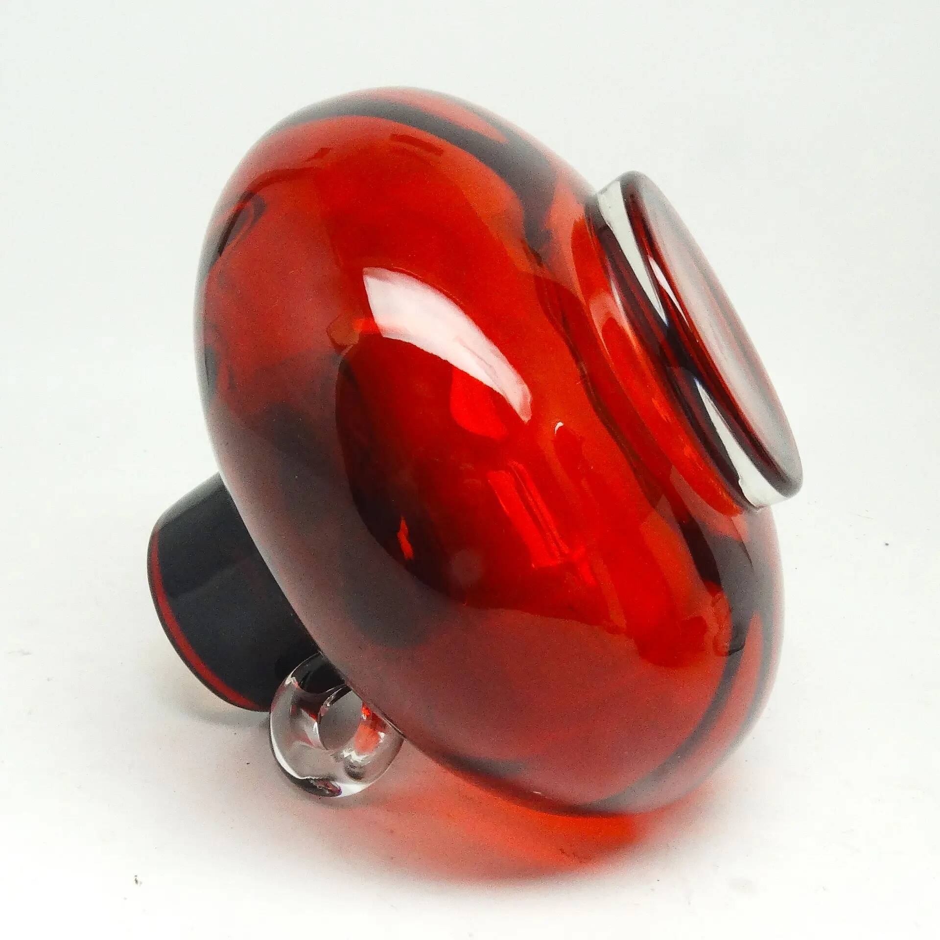 Mid-century modern vase, glass, Poland, 1970s